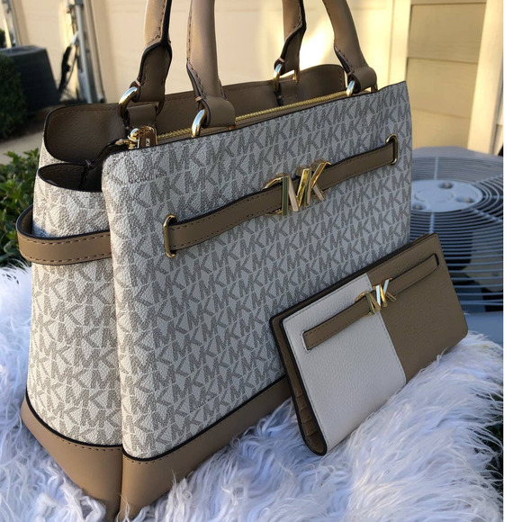 Michael Kors Reed Large Bag and Wallet Set Dust Bag Incl. - Picture 4 of 14